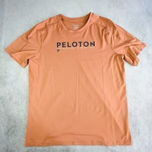 Peloton Short Sleeve T Shirt Mens Medium Rusty Orange Lightweight Performance